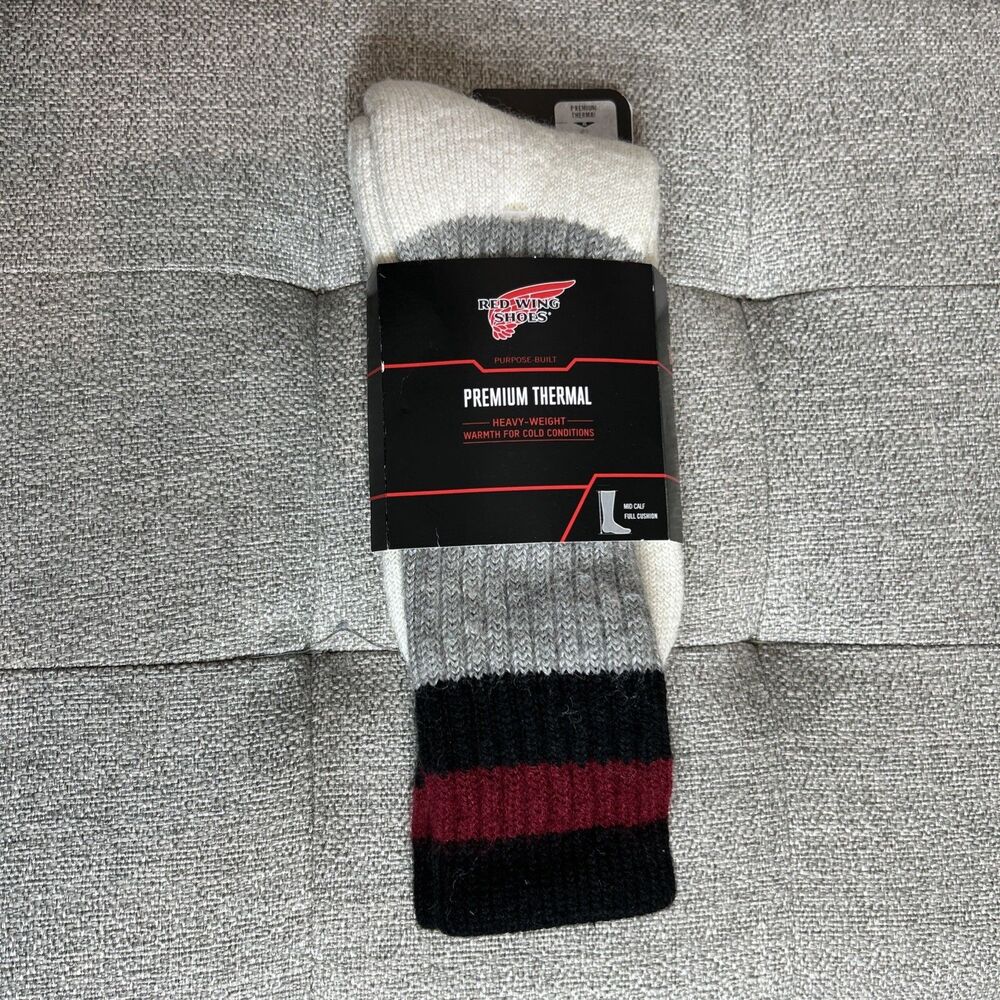 Red Wing Thermal Socks Heavy Weight Warmth Mid Calf Full Cushion Size XL NEW